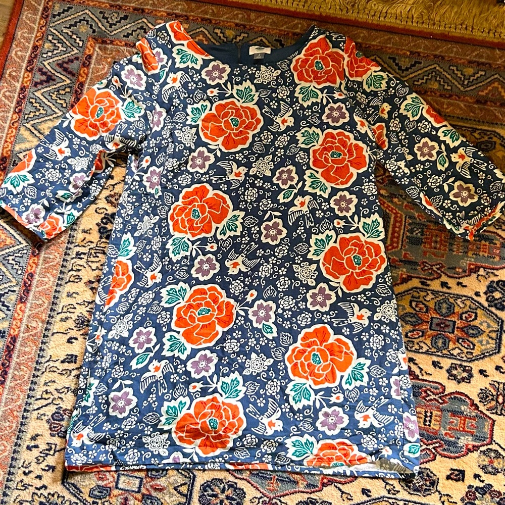floral midsleeve dress